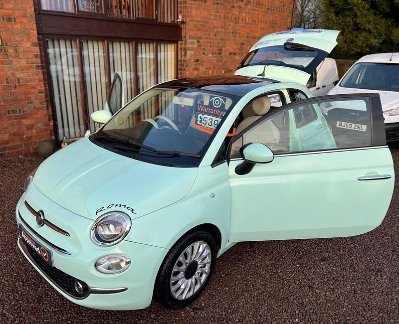 Green Used 2017 Fiat 500 Lounge Hatchback | £4,695 (Fair price) - Image 1/4