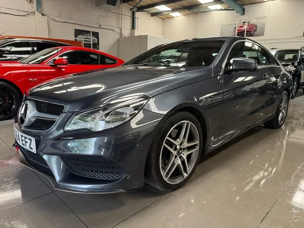 Used Mercedes E220 AMG line 177 HP (130 kW) 2014 Grey Coupe