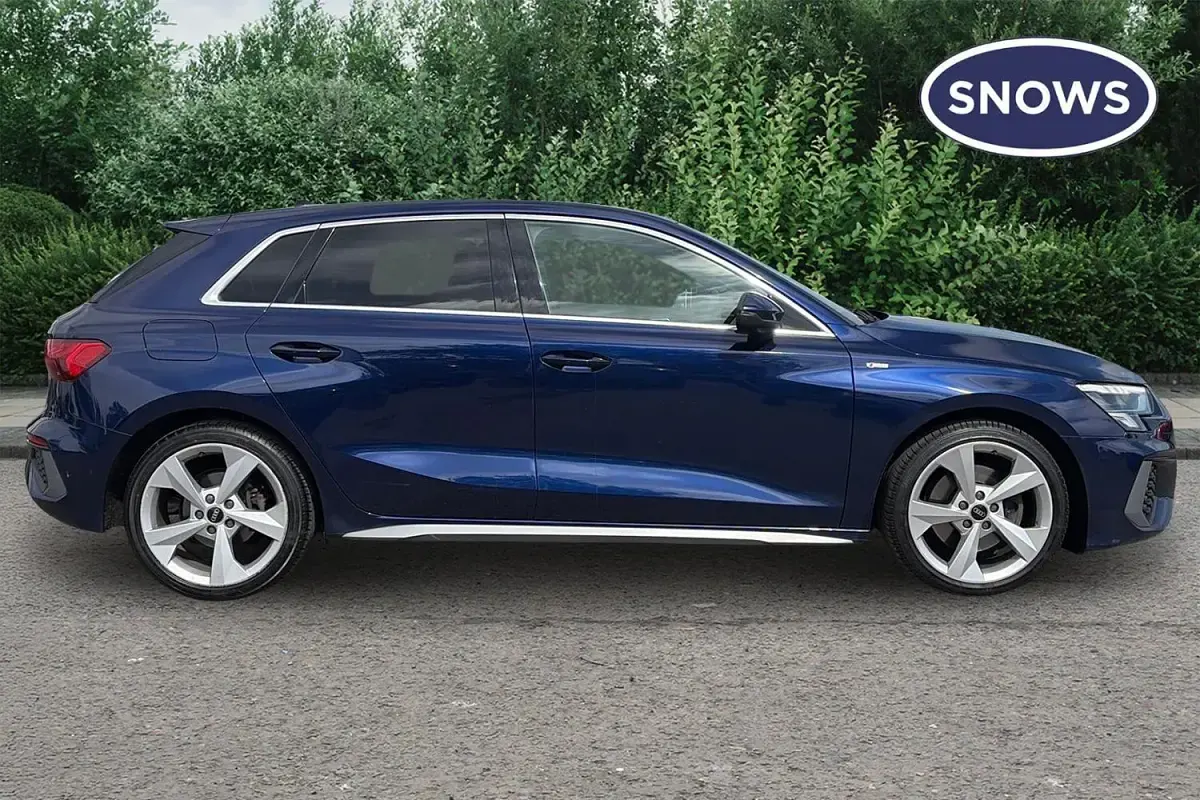 Used Audi A3 S-Line 150 HP (110 kW) 2021 Blue Sedan