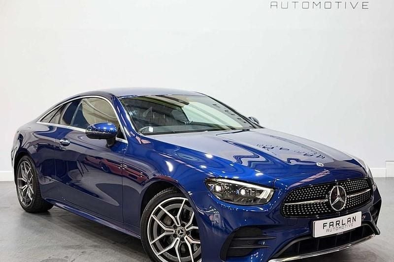 Blue Used 2021 Mercedes E220 AMG line Coupe | £25,450 (Good price) - Image 1/1