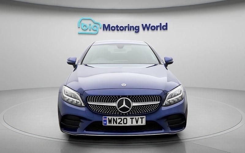 Used Mercedes C300 AMG line 245 HP (180 kW) 2020 Blue Coupe