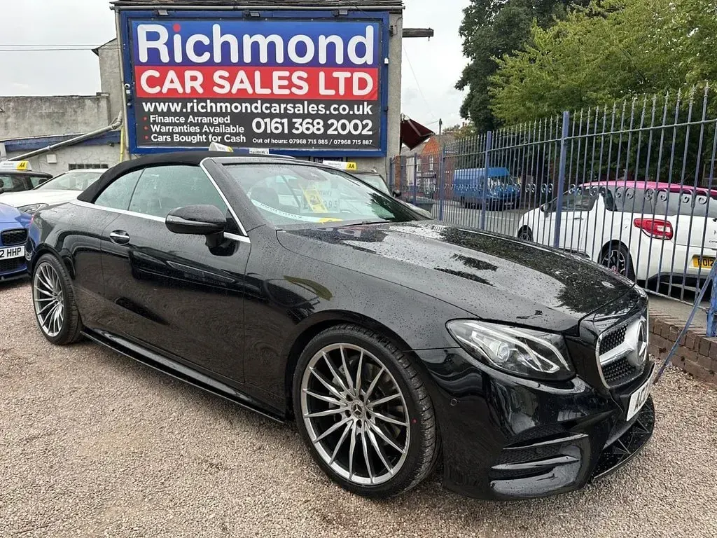 Used Mercedes E220 AMG line 2017 Black Cabriolet