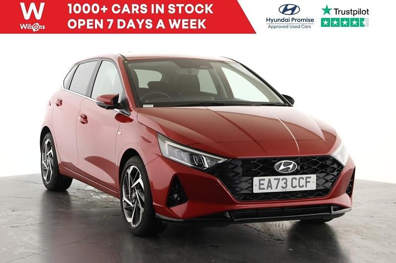 Red Used 2023 Hyundai i20 Premium Hatchback | £15,498 (Fair price) - Image 1/3