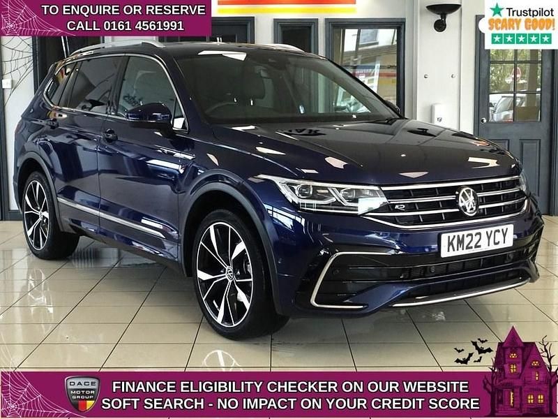 Blue Used 2022 VW Tiguan Allspace R-line SUV | £26,470 (Fair price) - Image 1/4