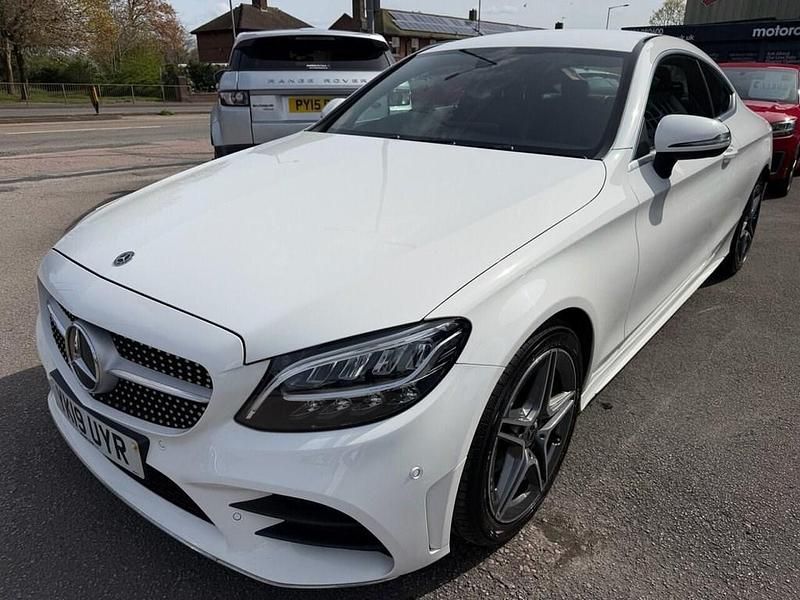 Used Mercedes C220 AMG line 2019 White Coupe