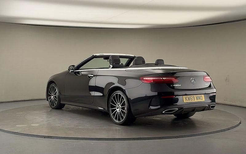 Used Mercedes E400 AMG line 340 HP (250 kW) 2019 Obsidian black Cabriolet