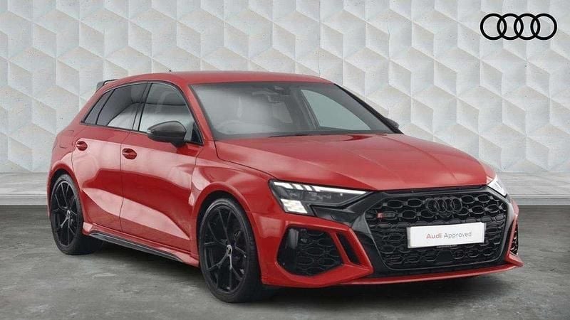 Red Used 2023 Audi RS3 Sport Hatchback | £48,500 (Good price) - Image 1/4