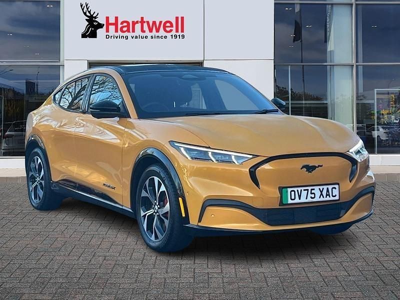 Cyber orange Used 2025 Ford Mustang Mach-E Extended Range SUV | £38,899 (Expensive) - Image 1/3