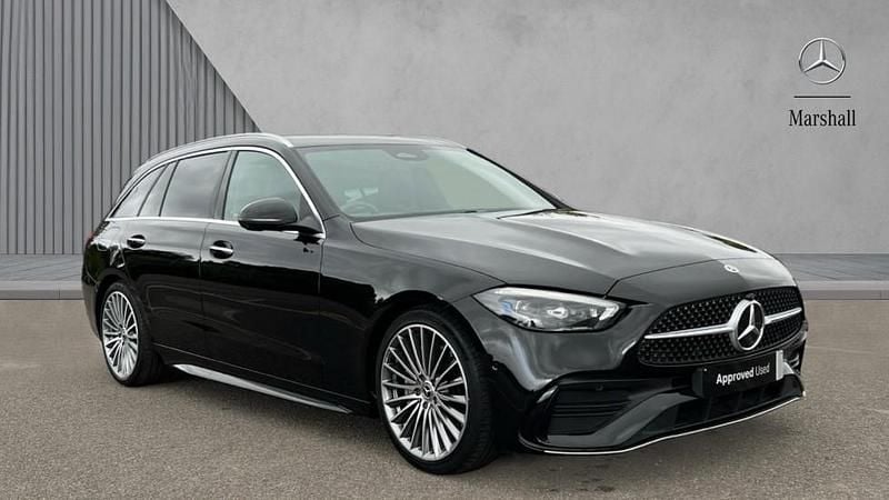 Obsidian black metallic Used 2024 Mercedes C300 AMG Line Premium Estate | £32,950 (A bit pricey) - Image 1/4