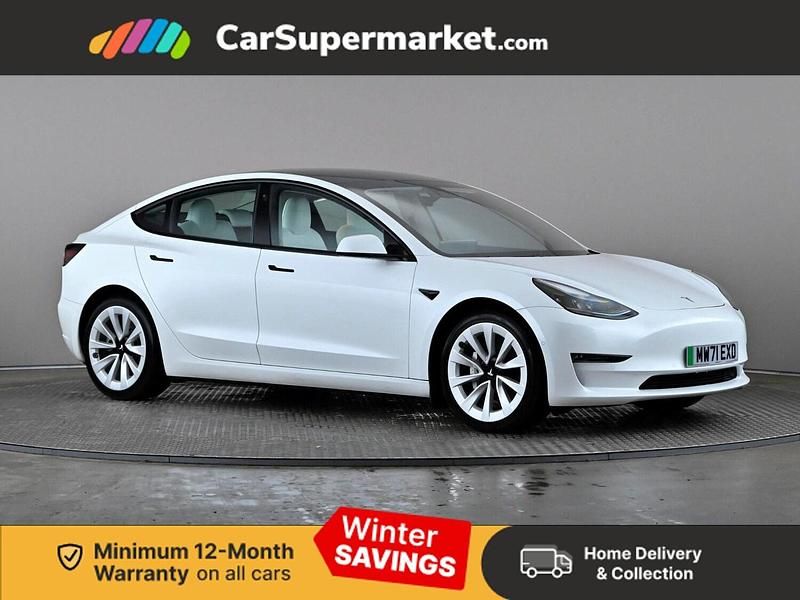 White Used 2021 Tesla Model 3 Long Range AWD Sedan | £18,997 (Fair price) - Image 1/3