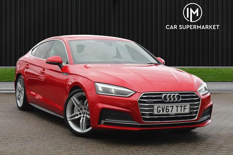 Red Used 2018 Audi A5 Sportback S-Line Hatchback | £14,885 (Good price) - Image 1/4