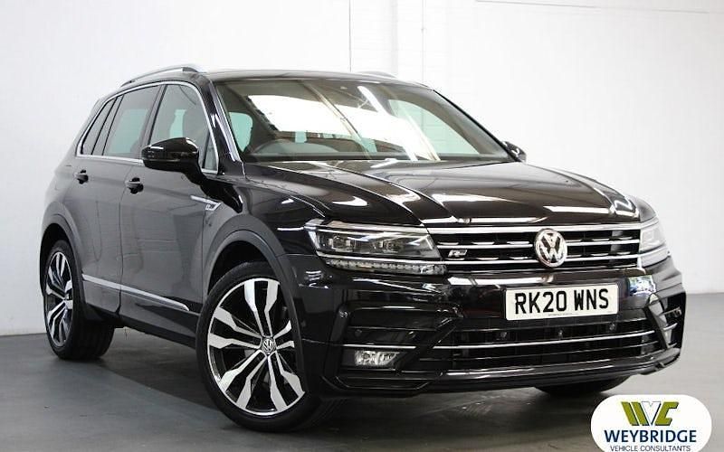 Black Used 2020 VW Tiguan R-line SUV | £23,995 (Fair price) - Image 1/4