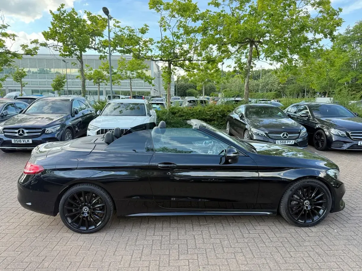 Used Mercedes C250 AMG line 2017 Black Cabriolet