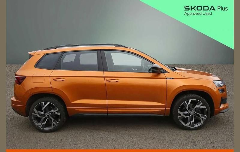 Used Skoda Karoq SportLine 147 HP (108 kW) 2024 Phoenix orange metallic SUV