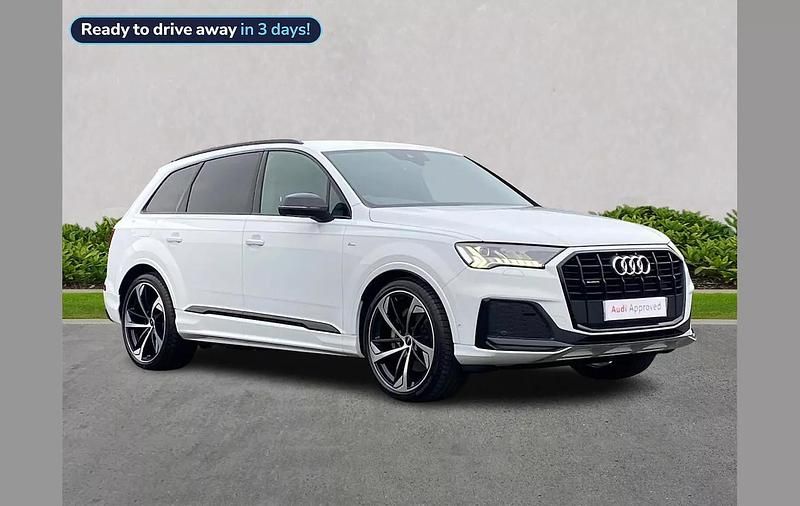 White Used 2021 Audi Q7 Black Edition SUV | £49,371 (Expensive) - Image 1/4
