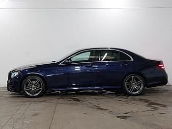 Used Mercedes E220 AMG line 194 HP (142 kW) 2018 Blue Sedan