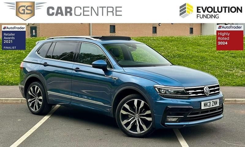 Blue Used 2021 VW Tiguan Allspace R-line SUV | £22,900 (Good price) - Image 1/4