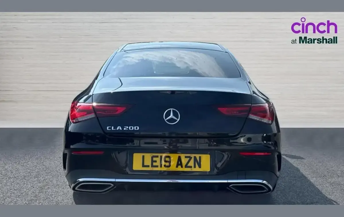 Used Mercedes CLA200 AMG line 161 HP (118 kW) 2019 Black Coupe