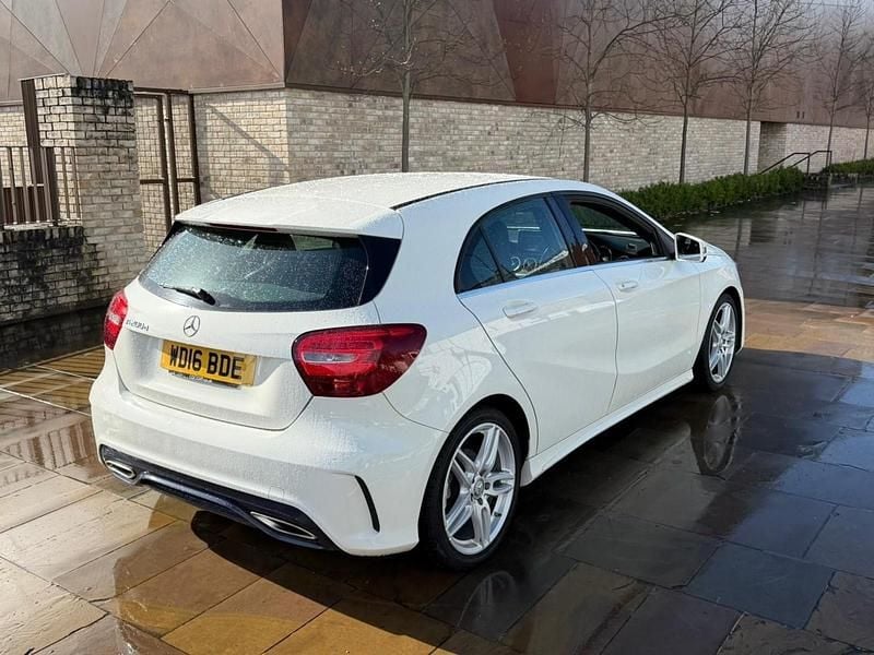 Used Mercedes A200 AMG line 136 HP (100 kW) 2016 White Hatchback