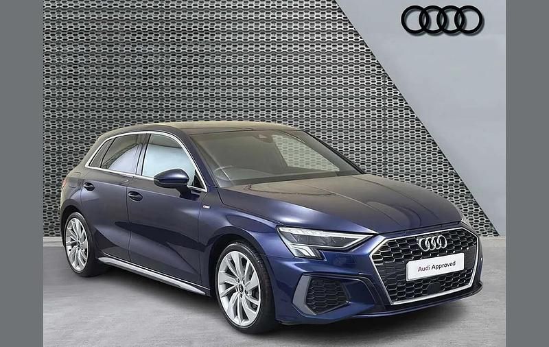Used Audi A3 S-Line 150 HP (110 kW) 2022 Blue Sedan