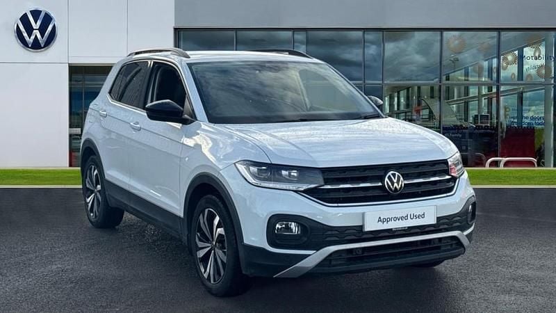 Pure white Used 2022 VW T-Cross Black Edition SUV | £16,221 (Good price) - Image 1/4