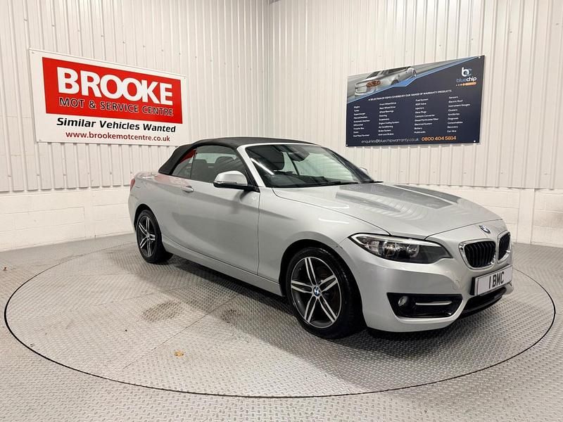 Silver Used 2015 BMW 220 Sport Line Cabriolet | £9,990 (Good price) - Image 1/2