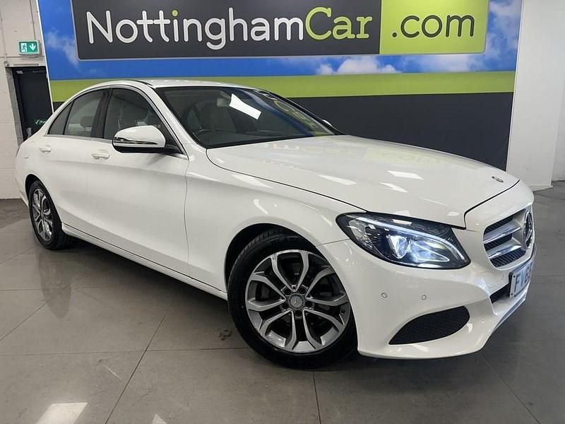 White Used 2015 Mercedes C220 Sedan | £6,491 (Expensive) - Image 1/4