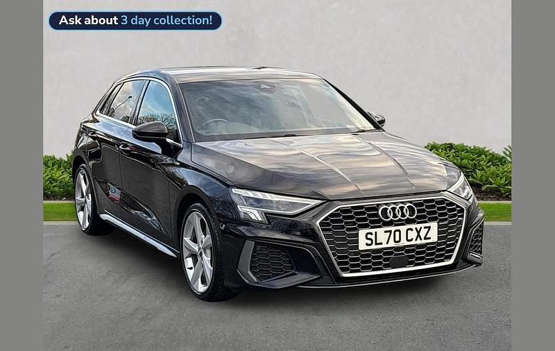 Used Audi A3 S-Line 147 HP (108 kW) 2020 Black Hatchback