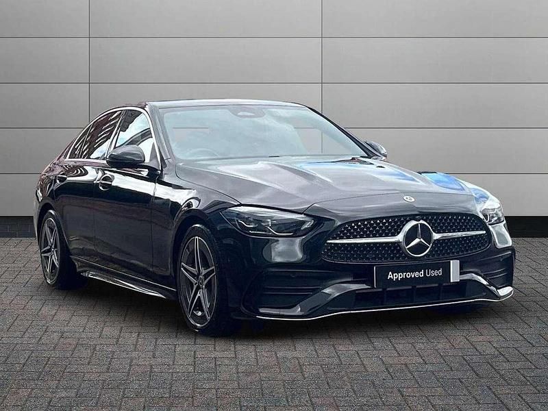 Black Used 2024 Mercedes C200 AMG line Sedan | £30,990 (Fair price) - Image 1/4