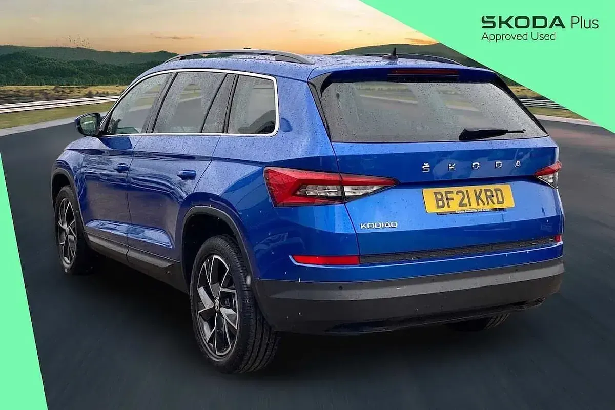 Used Skoda Kodiaq SE L 110 HP (80 kW) 2021 Race blue metallic SUV