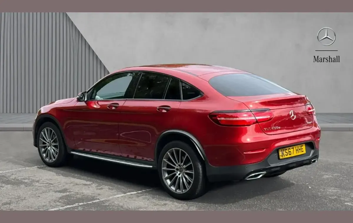 Used Mercedes GLC250 AMG line 200 HP (147 kW) 2017 Red Coupe