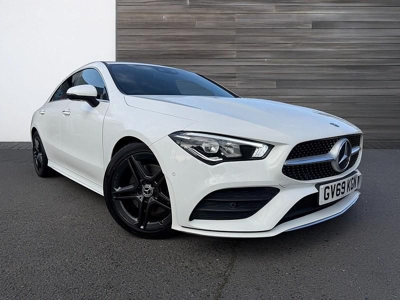 Used Mercedes CLA200 AMG Line Premium 163 HP (119 kW) 2019 White Coupe