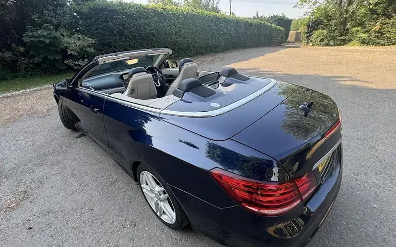 Used Mercedes E220 AMG 170 HP (125 kW) 2013 Blue Cabriolet