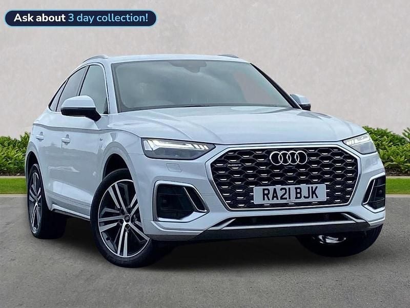 Glacier white metallic Used 2021 Audi Q5 S-Line SUV | £29,436 (Fair price) - Image 1/4