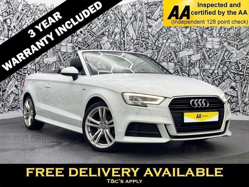 White Used 2018 Audi A3 Cabriolet S-Line Cabriolet | £18,995 (Fair price) - Image 1/2