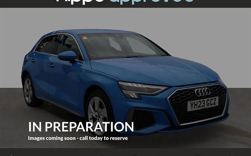 Blue Used 2023 Audi A3 Sportback e-tron S-Line Sedan | £22,120 (Fair price) - Image 1/4