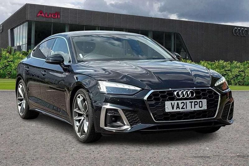 Black Used 2021 Audi A5 Sportback S-Line Hatchback | £23,071 (Fair price) - Image 1/4