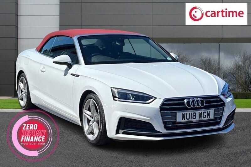White Used 2018 Audi A5 Cabriolet S-Line Cabriolet | £14,299 (Fair price) - Image 1/3