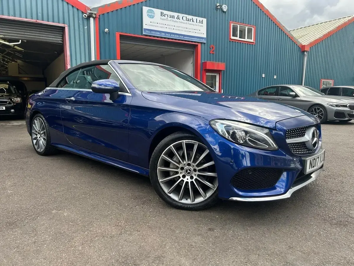 Used Mercedes C220 AMG Line Premium Plus 2017 Blue Cabriolet