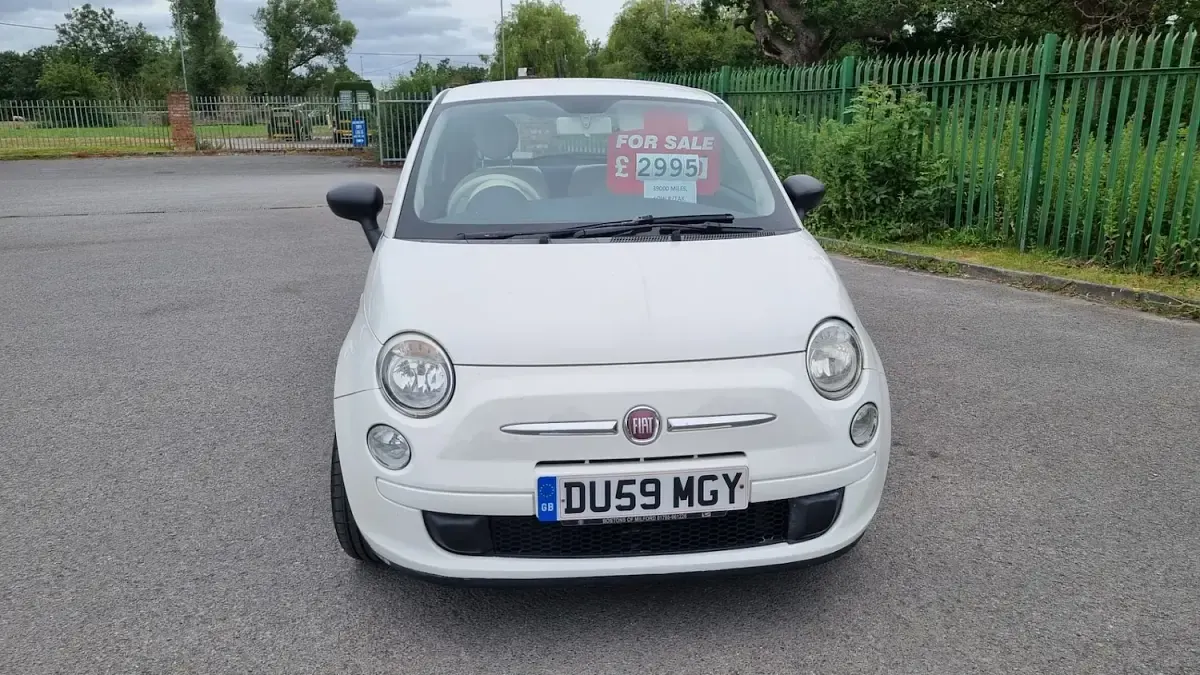 Used Fiat 500 Pop 69 HP (50 kW) 2009 White Cabriolet