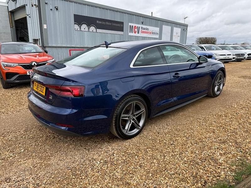 Used Audi A5 S-Line 190 HP (139 kW) 2018 Blue Coupe