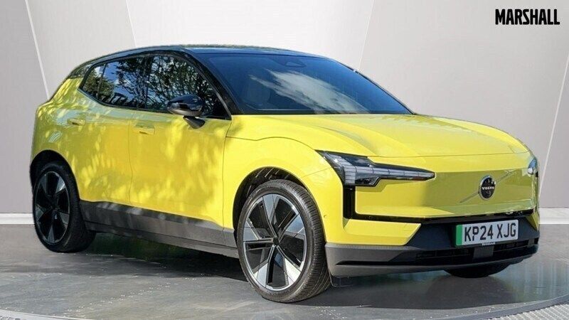 Metallic moss yellow Used 2024 Volvo EX30 Performance SUV | £33,695 (Fair price) - Image 1/4