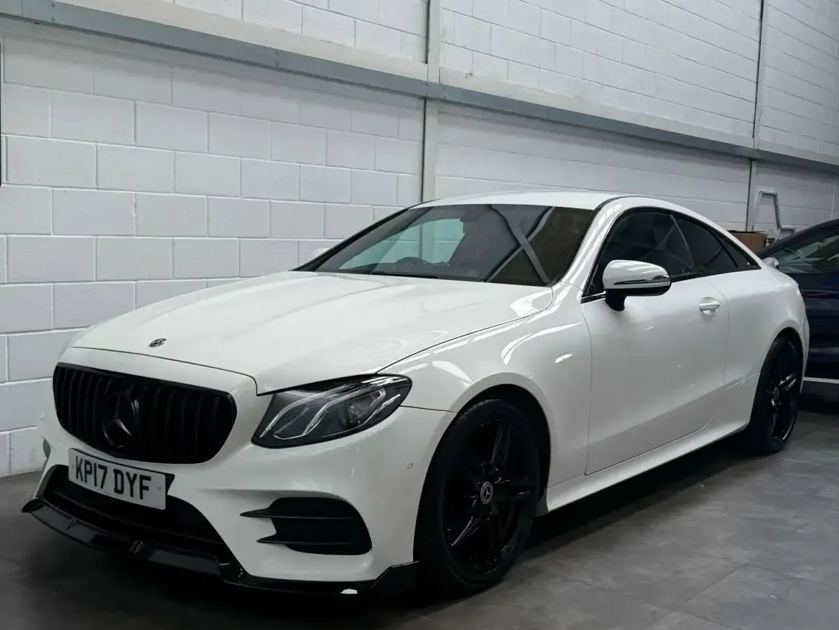 Used Mercedes E220 AMG line 2017 White Coupe