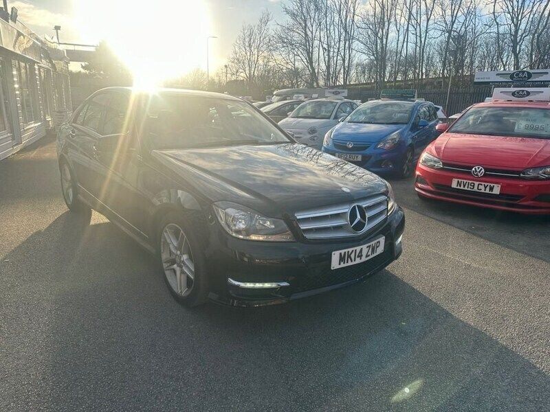 Black Used 2014 Mercedes C200 AMG Sedan | £4,995 (Good price) - Image 1/4