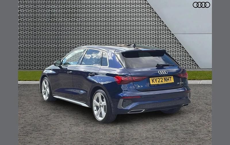 Used Audi A3 S-Line 147 HP (108 kW) 2022 Blue Sedan