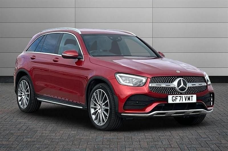 Hyacinth red Used 2021 Mercedes GLC220 AMG Line Premium Estate | £33,990 (Expensive) - Image 1/4