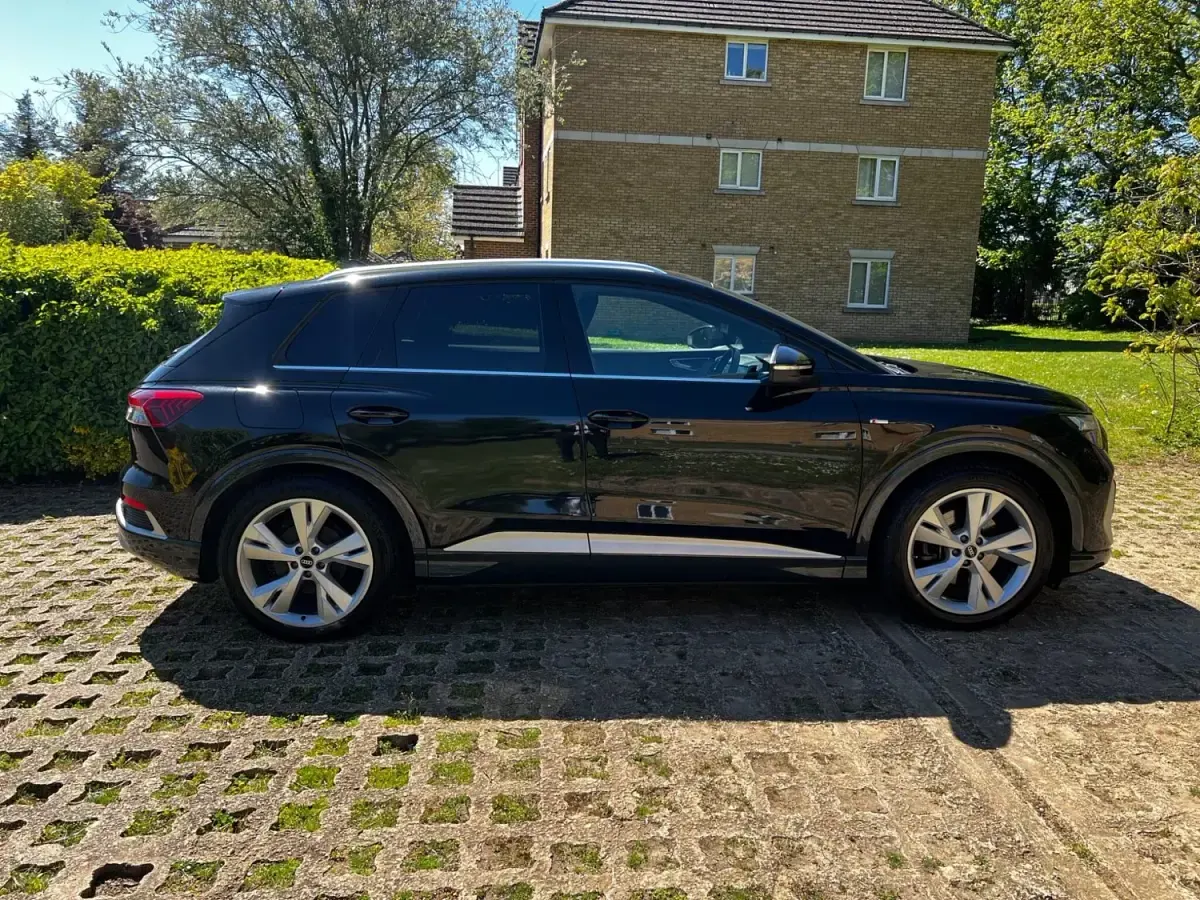Używany Audi Q4 e-tron S-Line 125 kW (170 KM) 2021 Czarny SUV