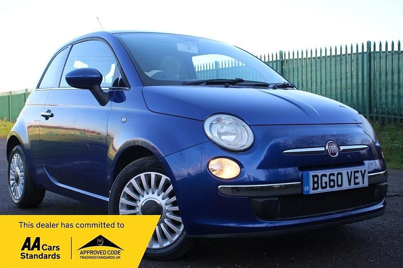 Used Fiat 500 Lounge 69 HP (50 kW) 2010 Blue Hatchback