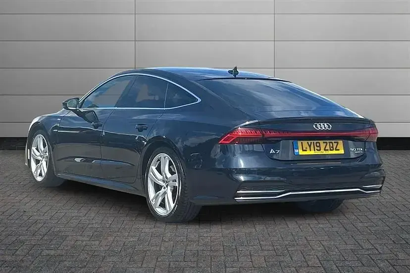Used Audi A7 S-Line 286 HP (210 kW) 2019 Firmament blue Sedan
