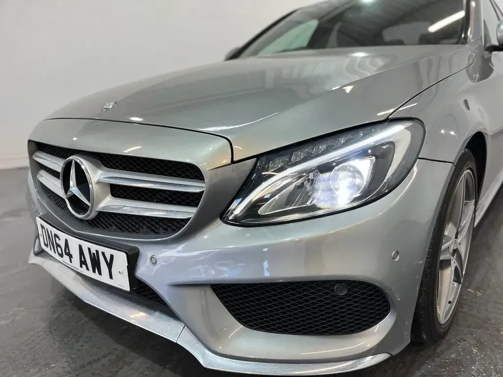 Begagnad Mercedes C220 AMG line 170 HK (125 kW) 2014 Silver Sedan